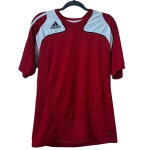 Adidas Soccer Jersey Training Performance T-Shirt Red White Size L